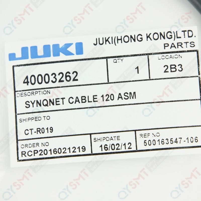 SMT Parts Juki Synqnet Cable 120 Asm 40003262