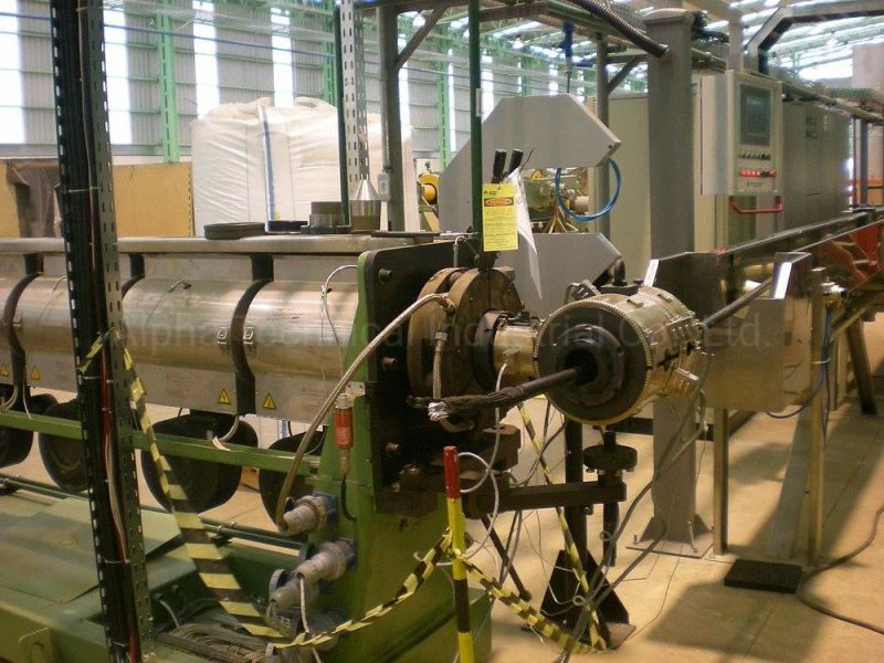 70*25 Electric Wire Cable Sheath and Insulation Extruder with Online Diameter Testing