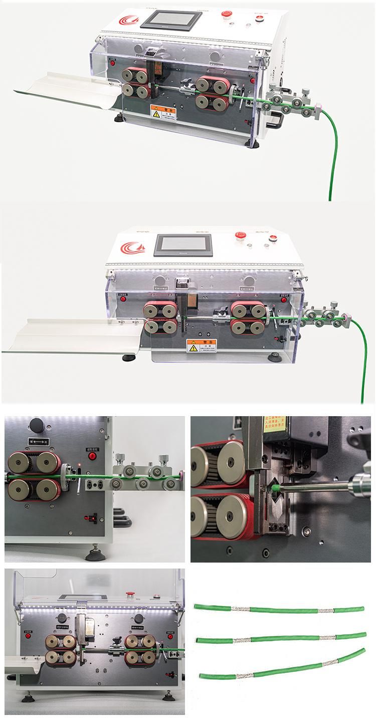 Hc-608e3 Automatic Computer Wire Sheathed Cable Outer and Inner Cutting and Stripping Machine