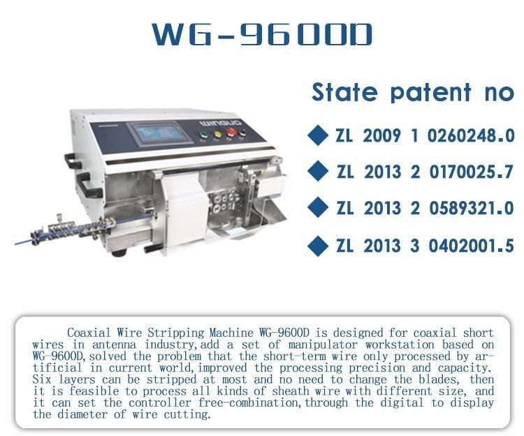 Wingud Full-Automatic Coaxial Wire Stripping Machine (WG-9600D)