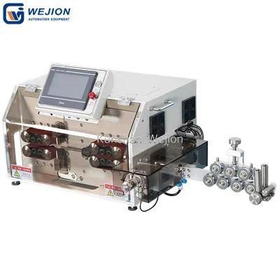 Multi core sheath cable cutting&peeling machine with middle stripping device