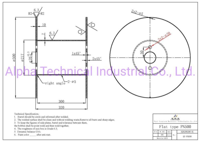 Double Layer High Speed Cable Drum/Flange, Enhanced Metal/Galvanized Reel/Spool/Bobbin for Wire Rope Cable