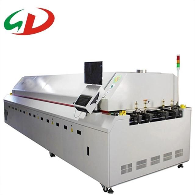 Hot Air Cheap SMT Reflow Oven 10 Zones (SMT infrared conveyor reflow oven) Used for Reflow Oven PCB Mounting