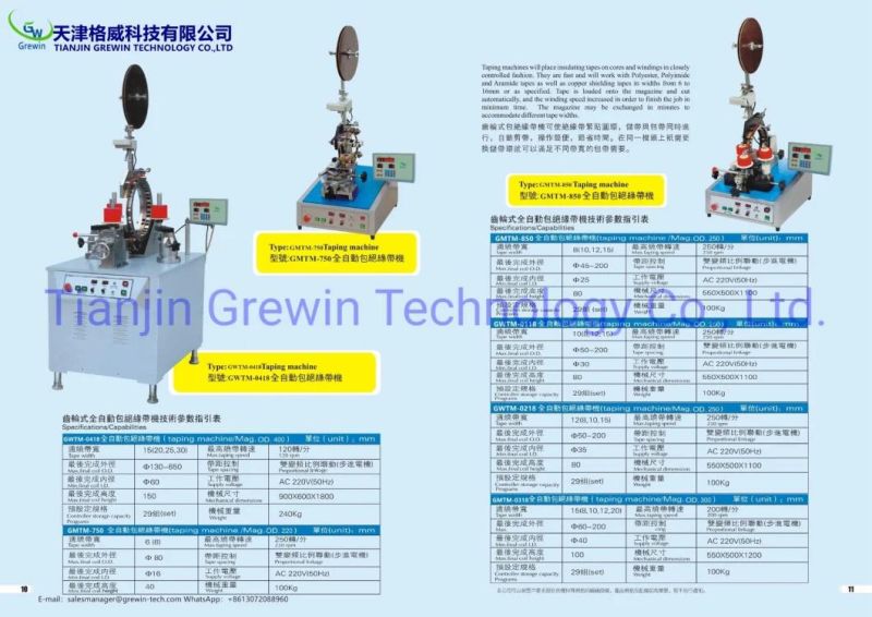 Copper Foil Horizontal Transformer Coil Winding Machine