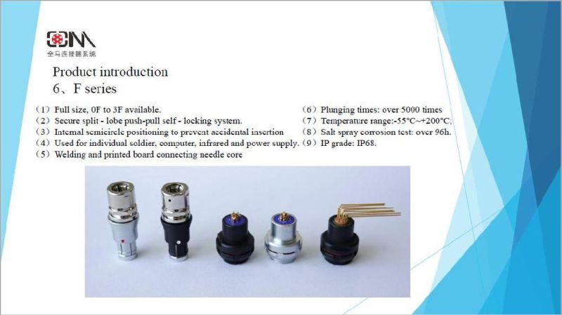 Qm F Series Mhn Protruding Socket Glue Dispenser Push-Pull Connector