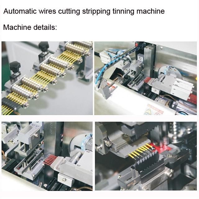 Auto Multiple Wires Cut Strip Crimp Twist DIP Tin Machine