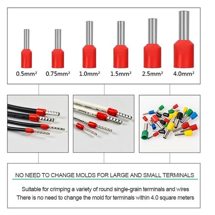 Semi-Automatic Stripping and Terminal Crimping Machine for Bulk Tube Pre-Insulation Terminal Wire Crimper Cable Ferrule Machine