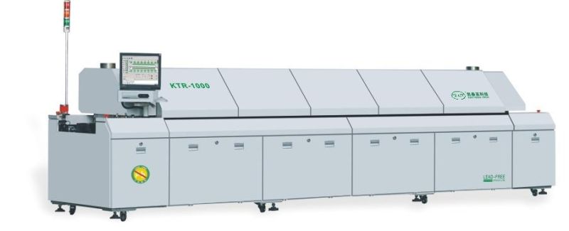 SMT Automatic PCB Soldering Machine Lead Free Hot Air 10 Zones Reflow Oven Ktr-1000