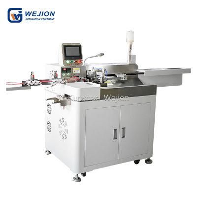 WJ1254 Automatic five wires electric cable Cutting Peeling machine crimping dipping tin machine wire twister