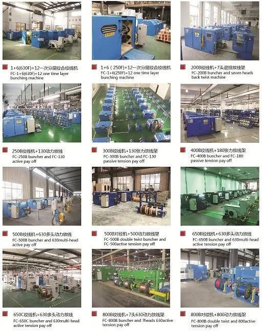 Fuchuan High Quality High Speed Bunching Machine, Buncher Machine, Single Twister, Double Twister, Extruder, Tinning Machines Wire and Cable Machines