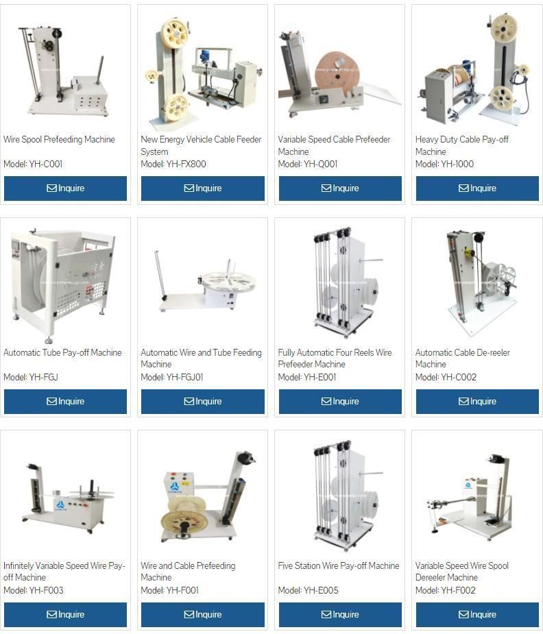 Wire Pay off Machine Cable Pre Feeding Machine Automatic Wire Feeder Machine