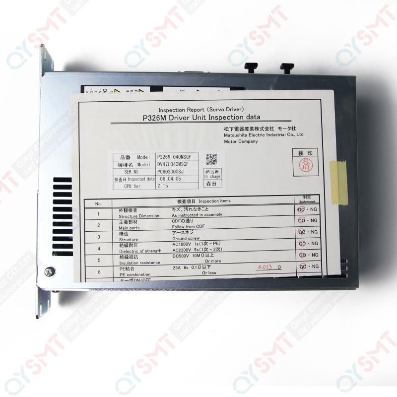 Panasonic SMT AC Motor Servo Driver DV47L040msgf P326m-040msgf