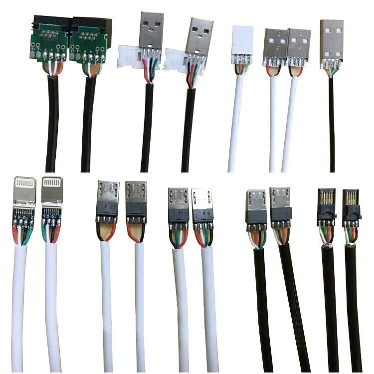 Full Automatic USB Connector Type-C Soldering Machine a Male Female Micro Soldering High Efficiency Micro USB Cable Soldering Machine