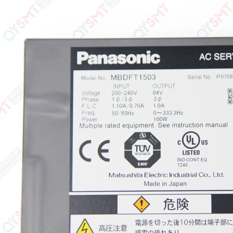 SMT Pansonic AC Motor Servo Driver Mbdft1503