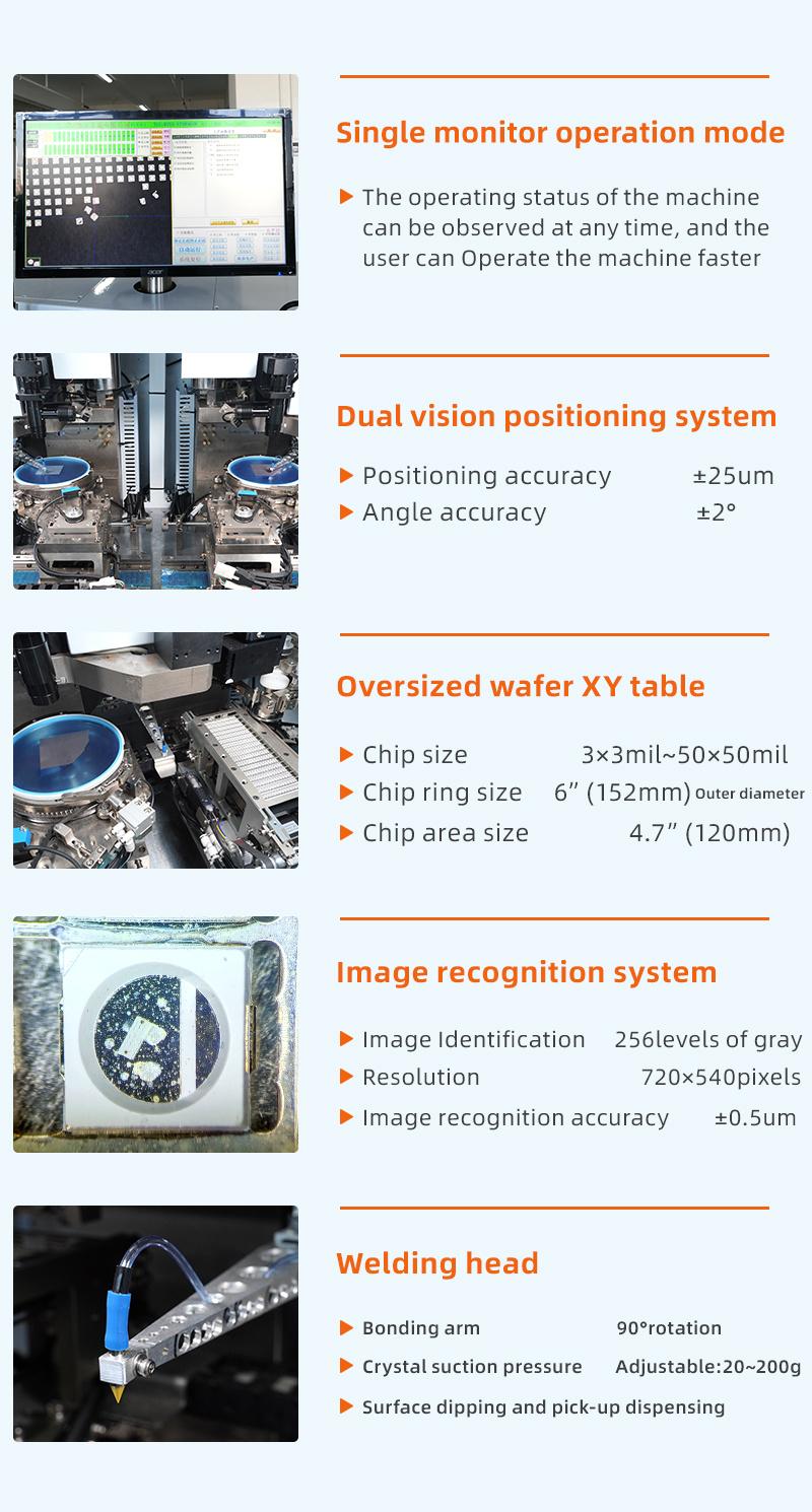 Tian Yu Double-Head Linear Motor Ultra-Speed Automatic LED Die Bonder/High-Speed Die Bonding Machine Semiconductor Package Equipment