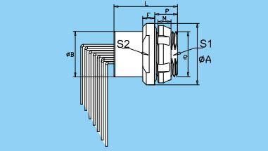 Qm F Series Zln Curved-Pin Socket Glue Dispenser Push-Pull RJ45 M12 Connector Banana Plug Socket Terminal Connector