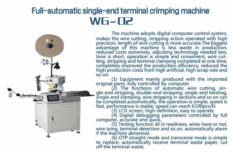 Full Automatic Single-End Terminal Crimping Machine Wg-02