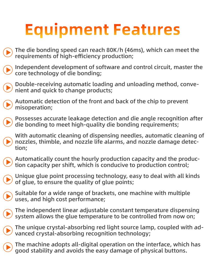 Tian Yu Double-Head Linear Motor Ultra-Speed Automatic LED Die Bonder/High-Speed Die Bonding Machine Semiconductor Package Equipment