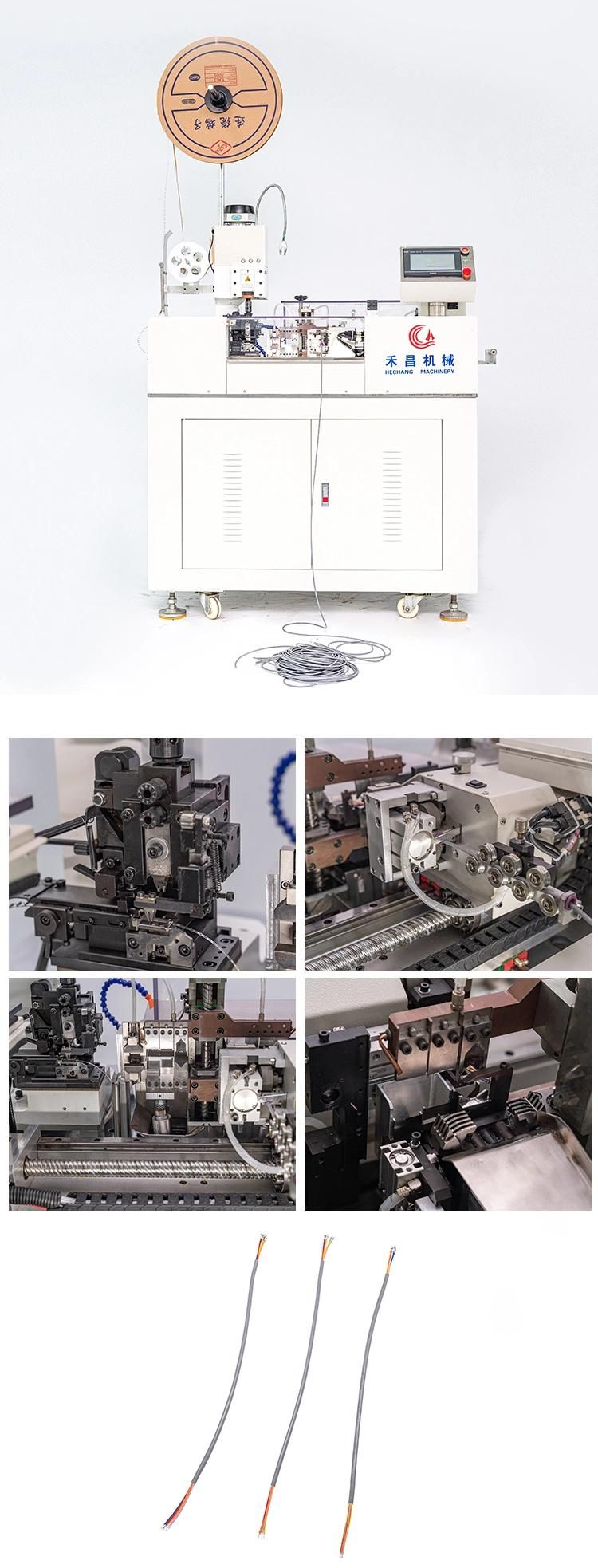 Hc-1010dz Fully Automatic Multicore Cable Crimping Machine Wire Cut Strip Crimp Machine