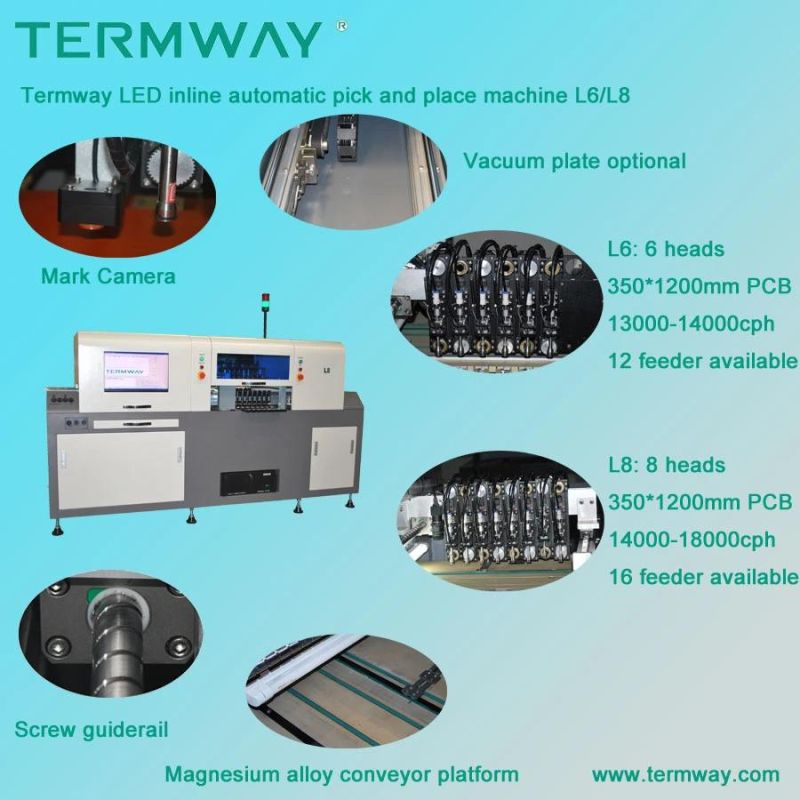 High Quality LED Machine SMT Pick and Place Machine LED Bulb Light PCB Board Mak Inline High-Speed Industrial LED Placement Machine L8a
