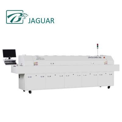 Jaguar CE Certified 8 Zone Lead Free Reflow Oven for Small/Medium Volume Production