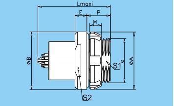 Qm C Series Meg Socket Circular 12V Push Pull RJ45 M12 Connector Banana Plug Socket Terminal Connector