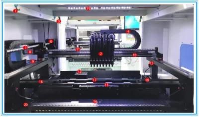 Automatic SMD Vacuum 8 Head Pick and Place Machine, PNP Machine, SMT Machine, Chip Mounting Machine