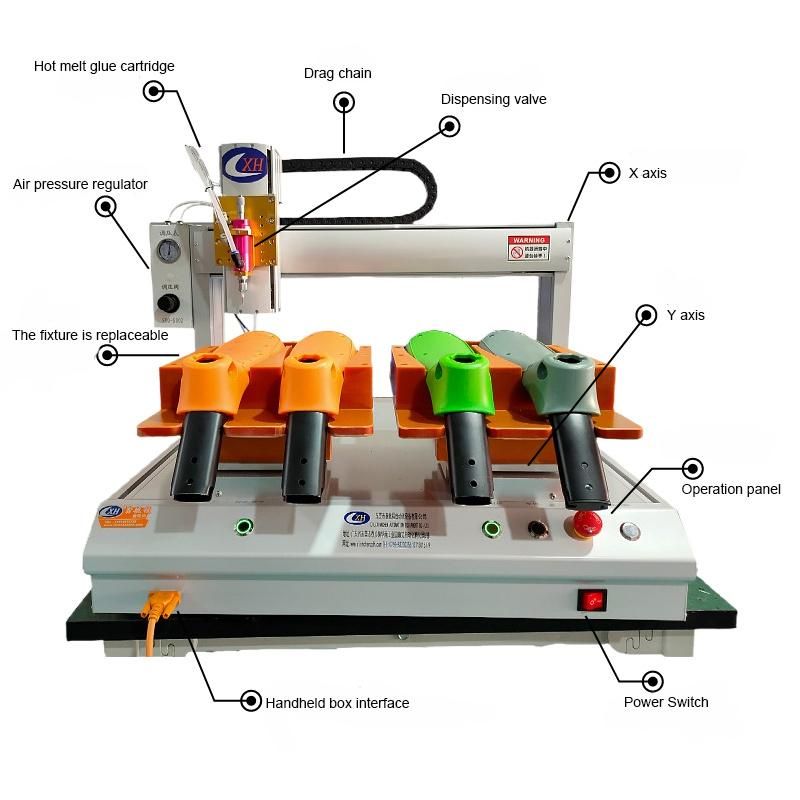 Glue Dispenser Machine Single Station 30ml Syringe Circular Type Glue Dispensing Machine