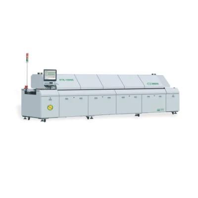 SMT Automatic PCB Soldering Machine Dual Rails 10 Zones Lead Free Reflow Oven Kte-1000d