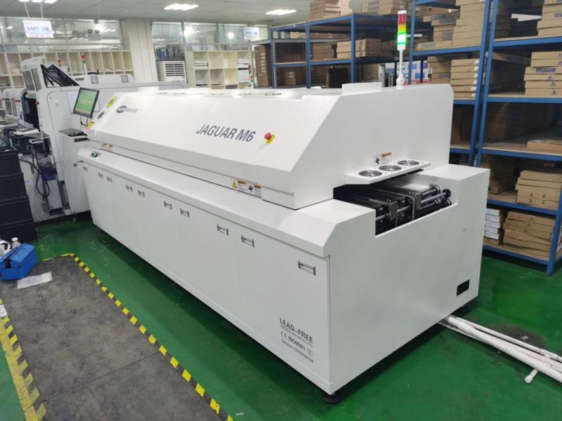 Jaguar Manufacture Easy Operate Easy Install Long Lifetime 6 Zone Lead-Free Hot Air Reflow Oven Have CE