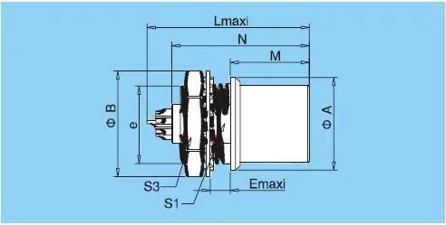 Qm B Series Zhg Metal Socket Push-Pull RJ45 M12 Connector Banana Plug Socket Terminal Connector