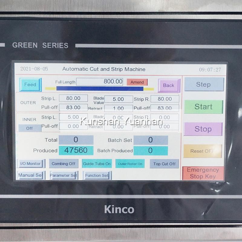 Mechanical Arm Control Multicore Wire Stripping and Cutting Machine for Outer and Inner Core