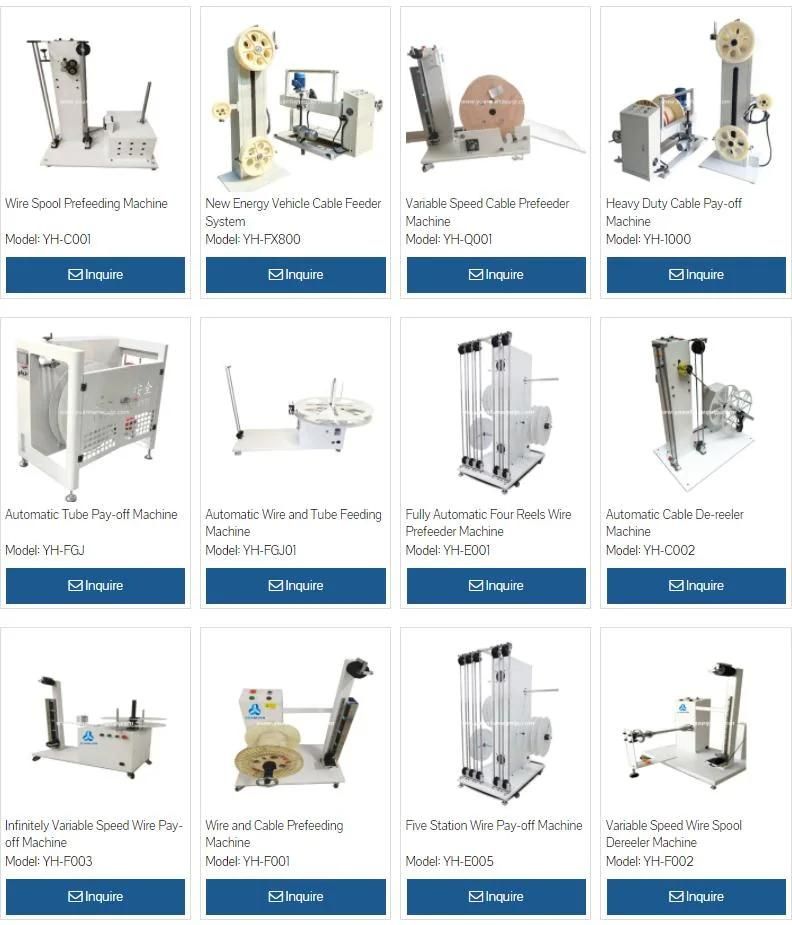 Automatic Cable Manufacturing Equipment Roller Feeder Wires Wire Prefeeder Machine Wire and Cable Prefeeding Machines