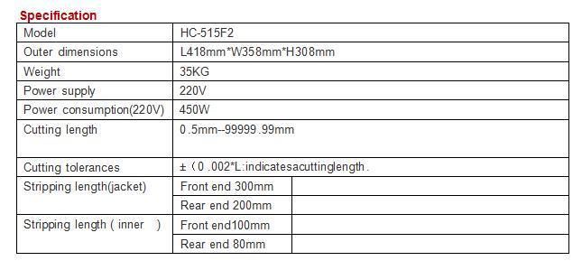 Hc-515e 25mm2 Wire Cutter/Cable Stripping Machine