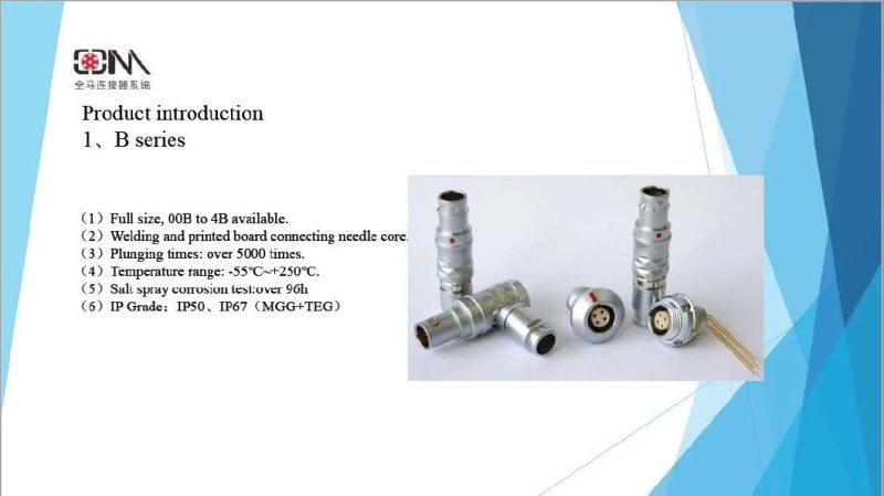 Qm B Series Teg Plug Push Pull Circular Militarys RJ45 M12 Connector Banana Plug Socket Terminal Connector