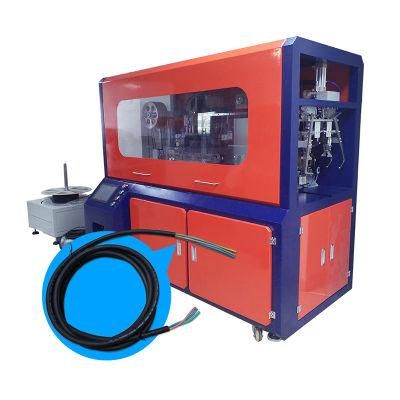 Full Autometic Cable Wire Cut Stripping Wrapping Winding Coil Tying Bundling Machine