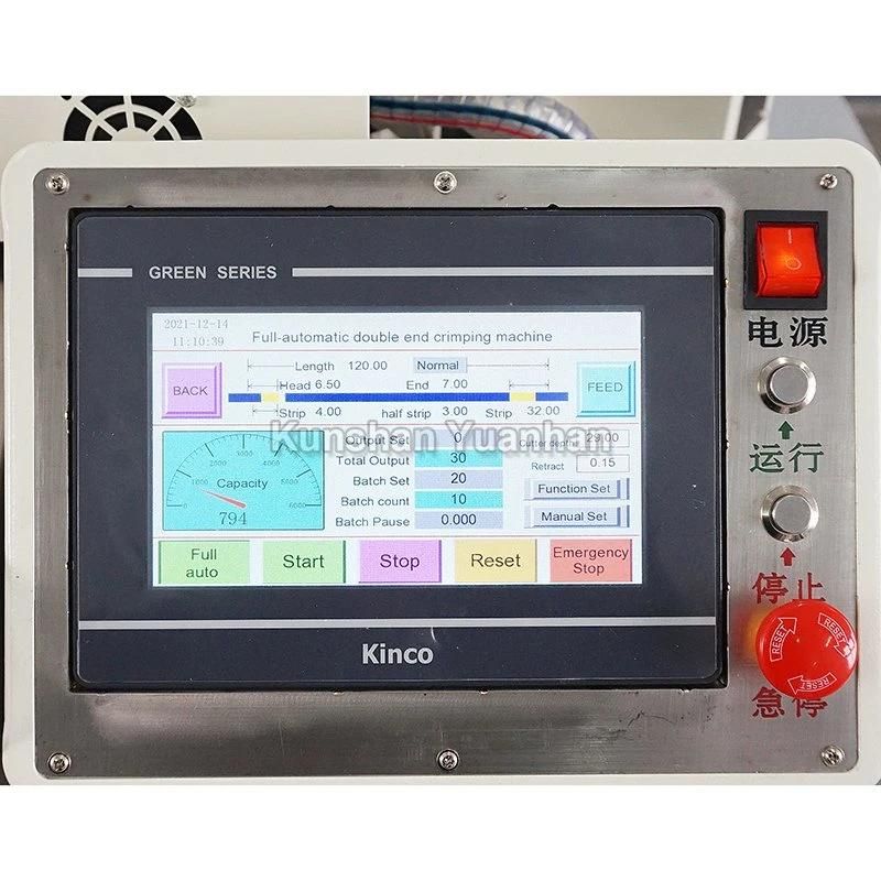 Full Automatic Electronic Cable Wire Cutting Stripping Crimping Terminal Crimping Machine/Double Ends Servo Motor Crimping Machine