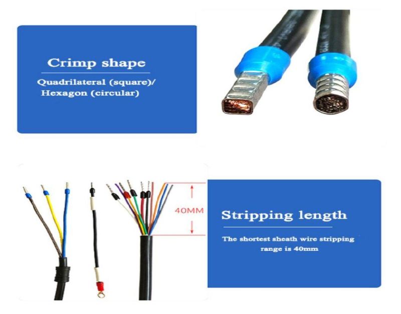 Stable Quality Tube Type Terminal Crimping Machine Automatic Stripping Tapping Machine Round Tube Terminals Crimping