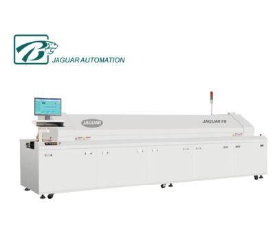Jaguar Manufacture CE and ISO Qualified Easy Operate Lead-Free Hot Air 8 Zone SMT Reflow Oven for Electronics Manufacture