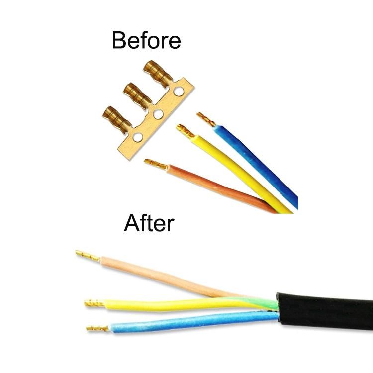 Automatic Cable Jacket Stripping Shark Tooth Connector Crimping Machine