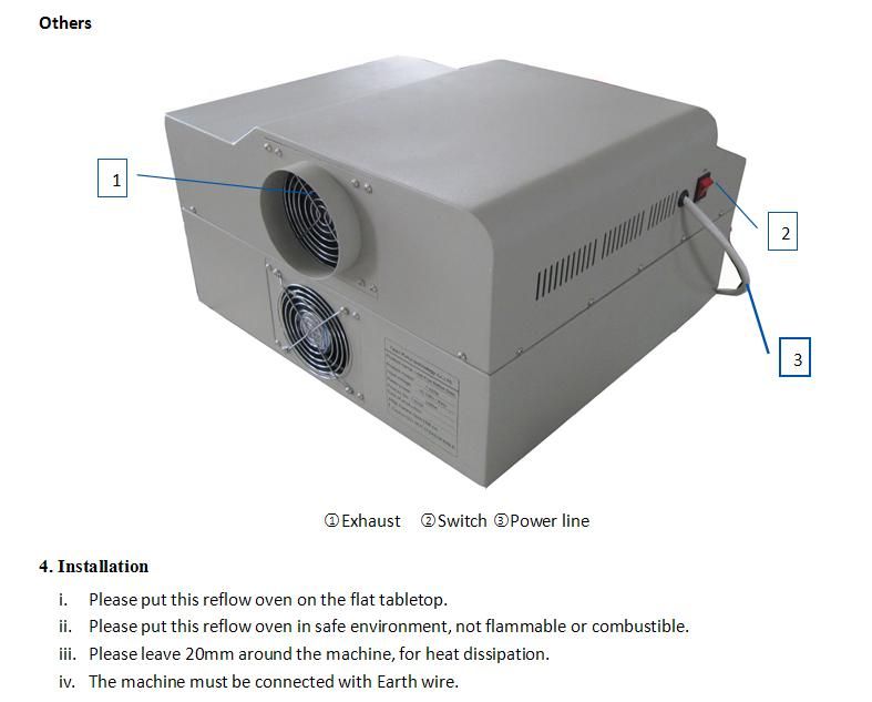 Desktop Reflow Oven T937, LED SMT Reflow Oven T-937m