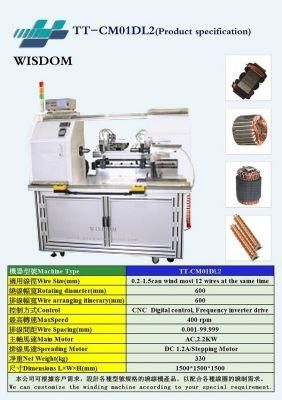 Wisdom Tt-Cm01dl2 Motor Stator Coil Winding Machine for Transformer, Relay, Inductor, Solenoid