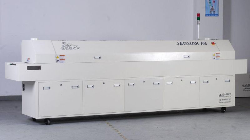 Jaguar CE Certified 8 Zone Lead Free Reflow Oven for Small/Medium Volume Production