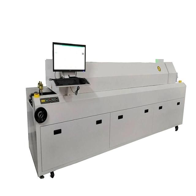 Six Heatingf Zones PCB Welding Machine (SMT infrared conveyor reflow oven) Used Reflow Oven for PCB Mounting Machine