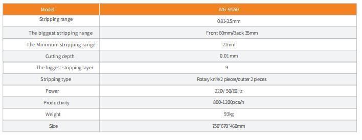 Coaxial Wire Cutting and Stripping Machine Wg-9550
