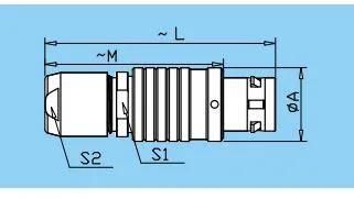 Qm B Series Teg Plug Circular Metal Push Pull RJ45 M12 Connector Banana Plug Socket Terminal Connector