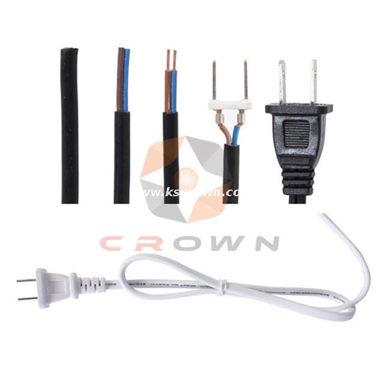 Full Automatic 2 Pin Plug Inserting Crimipng Machine Power Cord Line Cable Cutting Stripping and Euro Plug Crimping Machine