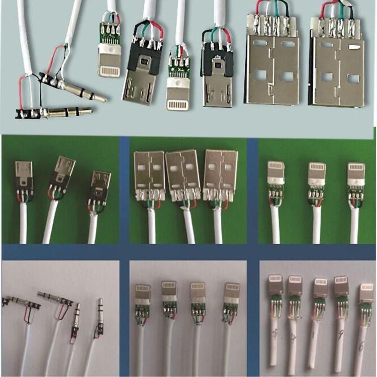 Full Automatic USB Connector Type-C Soldering Machine a Male Female Micro Soldering High Efficiency Micro USB Cable Soldering Machine