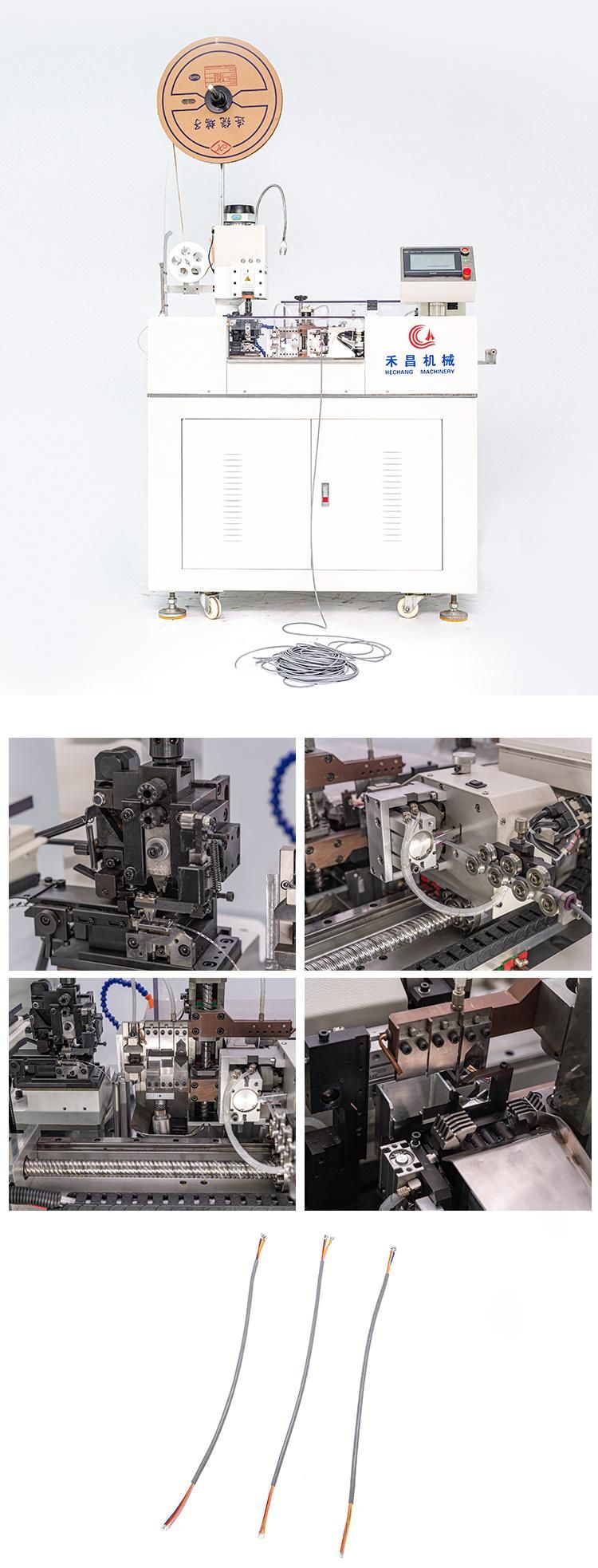 Hc-1010+Dz Automatic Multi-Core 4 Cores Sheathed Cable Stripping and Terminal Machine