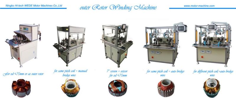Auto Switch Over Different Pitch Coil Winding Machine for Outer Rotor